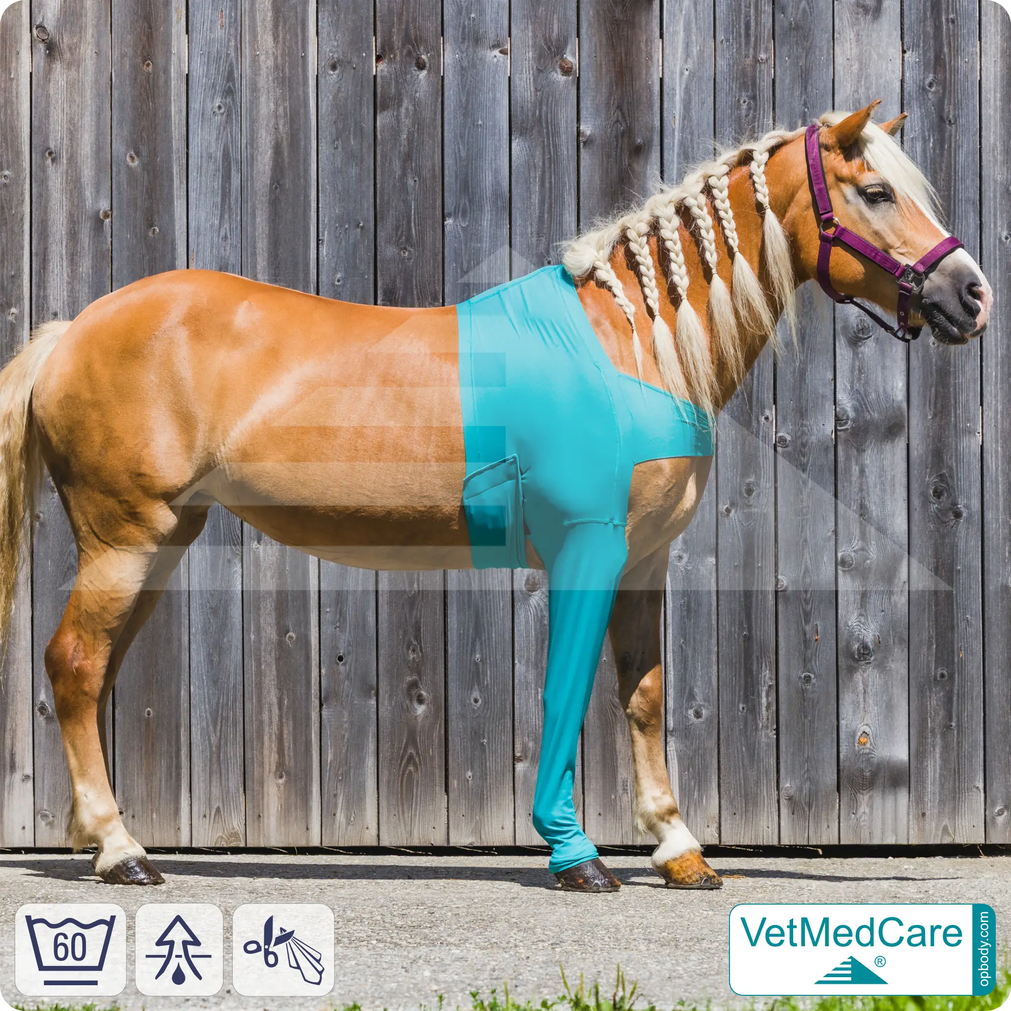 Horse wound protection / leg protection for the horse legs - foreleg | left and right fitting | VetMedCare® 2 Horse wound protection / leg protection for the horse legs - foreleg | left and right fitting | VetMedCare®